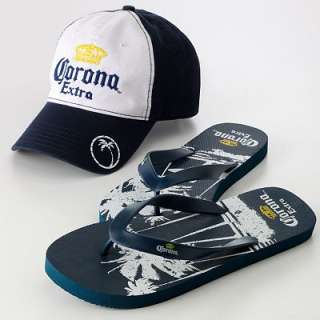 Corona Extra Hat and Flip Flops
