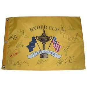   Team Europe Signed 2010 Ryder Cup Flag Rory McIlroy