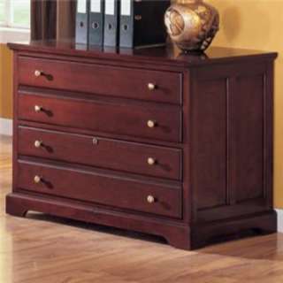Home Office Lateral File Cabinet 2 drawer Cherry Finish  