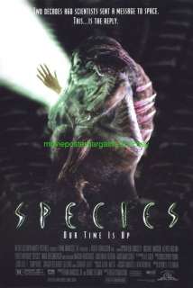 SPECIES MOVIE POSTER ORIGINAL 27x40 SS 1998 HORROR FILM  