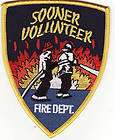Sooner OK. Oklahoma Volunteer Fire Dept. Patch *New*