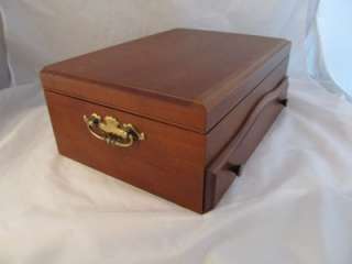 Nice Vintage Wood Silverware Flatware Storage Chest Box 85 with Drawer 