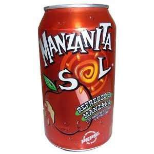 Manzanita Sol Apple Soda 12oz Cans (24 Grocery & Gourmet Food