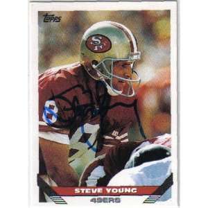    1993 Topps #135 Autographed Steve Young Card 