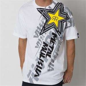  Metal Mulisha Rockstar Storm T Shirt   2X Large/White Automotive
