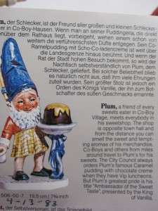   Boy Coboy Gnome Elf original Plum Pastry Chef West GERMANY EXC  