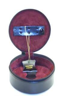 New Champ Friedrich Lederwaren Small Burgundy Leather Zip Jewelry Box 