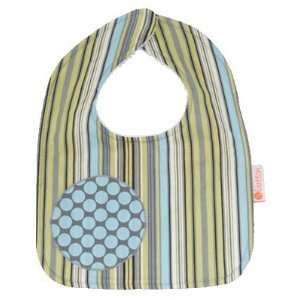  Boy Bib in Chalksound Stripe from Button Baby