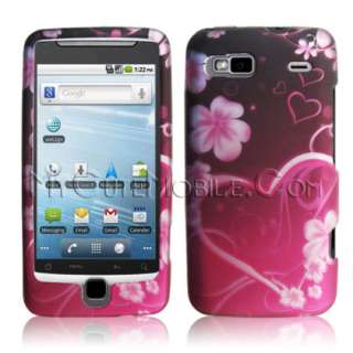 Mobile HTC G2 Vanguard Case   Purple Love Rubberized Faceplate Cover