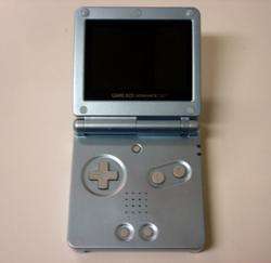 GBA Game Boy Advance SP Pearl Blue BAD AS IS  