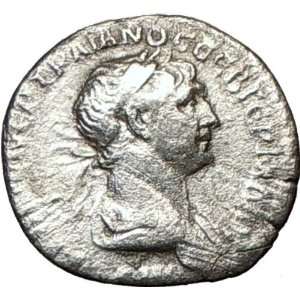  TRAJAN 112AD Caesarea Authentic Ancient Genuine Silver 