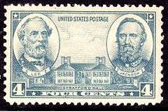 US Postage Stamp, 1937 issue, depicting Generals Lee and Jackson