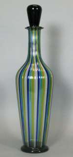 Museum Quality A Canne 16 Venini Art Glass Decanter  