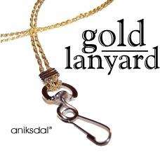 New Metal Neck Chains LANYARD Gold Silver or Two Tone  