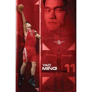 Yao Ming Poster, of the NBAs Houston Rockets Basketball Team