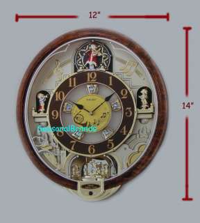 2011 Animated Musical Christmas Wall Clock Seiko Melodies in Motion 