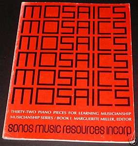 MOSAICS Piano Instruction Learning Musicianship Music Book  