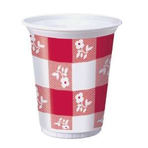  Red Gingham Plastic Beverage Cups