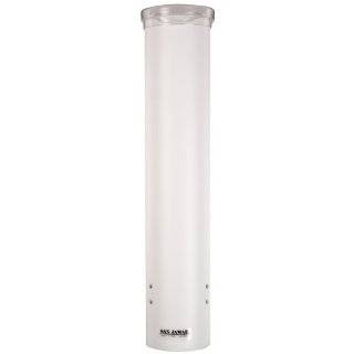   C4160WH White Plastic Small Water Cup Dispenser with Hinged Flip Cap