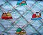 Vtg GARFIELD Cat in Bed Twin Flat Sheet Fabric Material