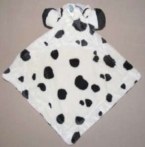 SOFT CLASSICS Security Blanket COW Head BABY Lovey WHITE Black Plush 