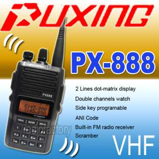 PUXING PX 888 VHF 136–174MHz Ham radio + FREE Earpiece  