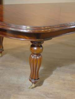 ENGLISH VICTORIAN DINING TABLE SET 10 CHIPPENDALE CHAIR  