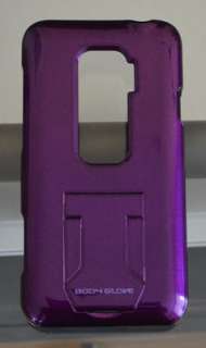 BODY GLOVE HTC Evo 3D Purple Vibe Hard Shell Case with Kick Stand New 