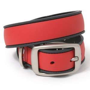  Waterproof Solid Dog Collar S RED