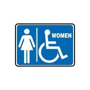   SIGNS WOMEN (W/WOMAN AND HANDICAP GRAPHIC) 7 x 10 Dura Plastic Sign