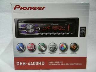 Pioneer DEH 4400HD Car CD Player 200W HD Radio iPod Ready  