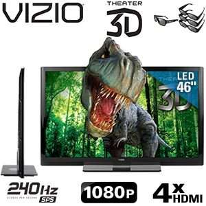 46” VIZIO Theater 3D Edge Lit Razor LED LCD HDTV   High Definition 