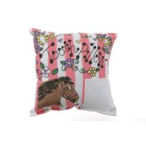  Tooth Fairy Pillow   Horse   Pink Stripe