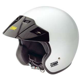 SC607 OMP STAR OPEN FACE HELMET M 57 59cm WHITE BIKES KARTING TRACK 