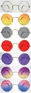 Two) Pairs 60s Hippie John ROUND Peace Glasses Sunglasses  