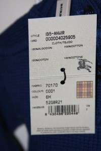 NWT Burberry Navy Big B Nova Check Sweater 6 Months 6M  