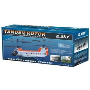  Esky 2.4GHZ 200mm tandem rotor aluminium Chinook Helicopter RC 