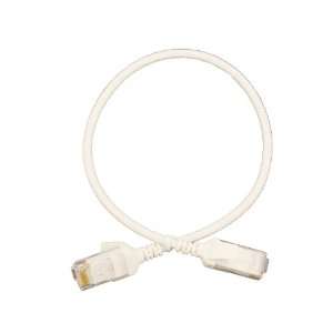   5HHOM 1W 5e Ultra High Flex Patch Cable, Ethernet Cord, 1 Foot, White