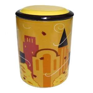   Hand Painted Fall Cookie Jar, 6 Inch by 5 Inch