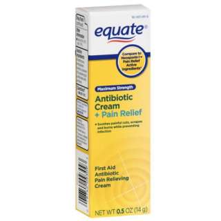 Antibiotic Cream + Pain Relief 0.5 oz, Equate  
