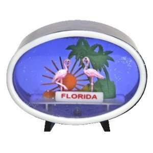  Florida Flamingo Oval Snow Globe