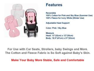 Snuzzler Stroller Car Seat Baby Infant Head and Body Support_Sky Blue 