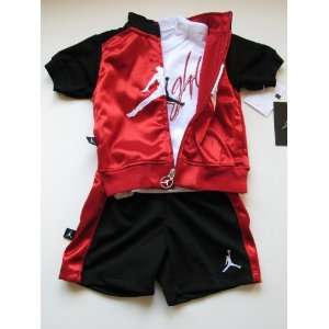  Set Red/ Black/ White Flight & Jumpman logo with Shorts;6 9 Month New