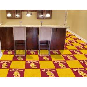   USC Trojans Carpet Floor Tiles   Covers 45 Square Ft