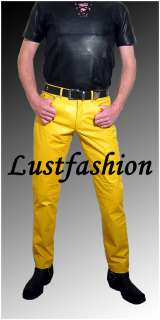 Leder jeans/gelbe Lederhose gelb neu/Leder Hose gelb/ leather pants 