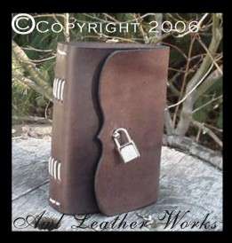 Handmade Leather Journal Diary Notebook Antiqued Clasp  