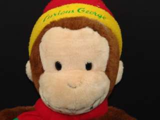  JUMBO CURIOUS GEORGE CHRISTMAS HOLIDAY  DEPARTMENT STORE PLUSH 
