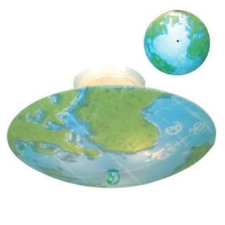 NEW Childrens 3 Light Semi Flush Mount Ceiling Fixture, World Map 