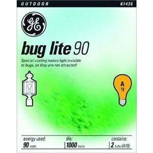  G E Lighting 61435 Yellow Bug Light Bulb 90w 2pk