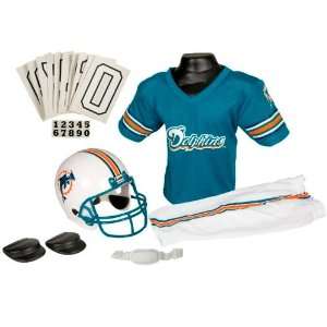   Dolphins Football Deluxe Uniform Set   Size Small